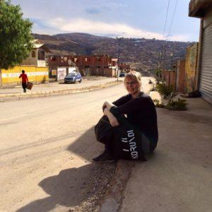 ICYE-vapaaehtoistyöntekijä Anu Boliviassa.